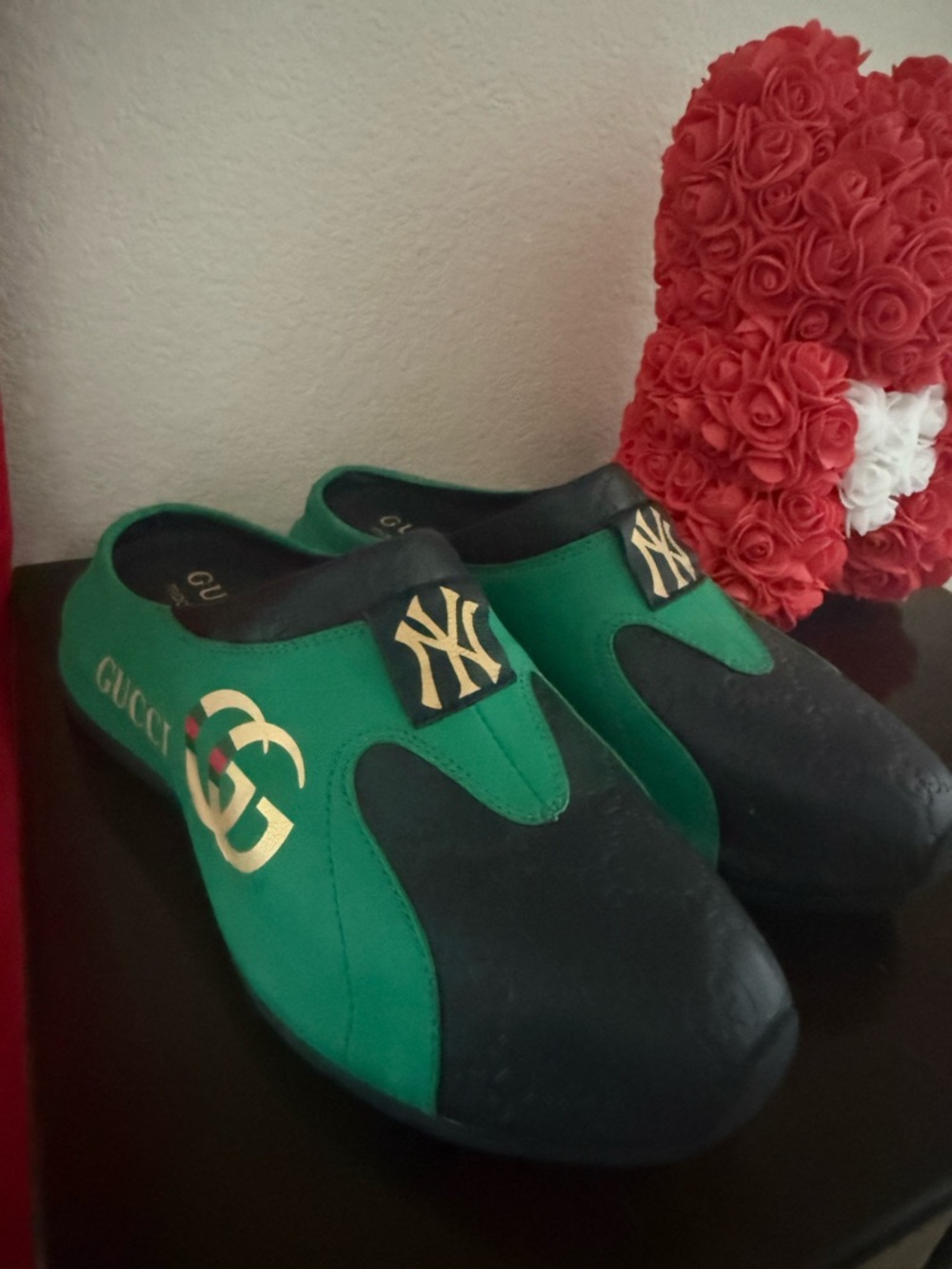 Designer Inspired Monogram NY Mule Slides